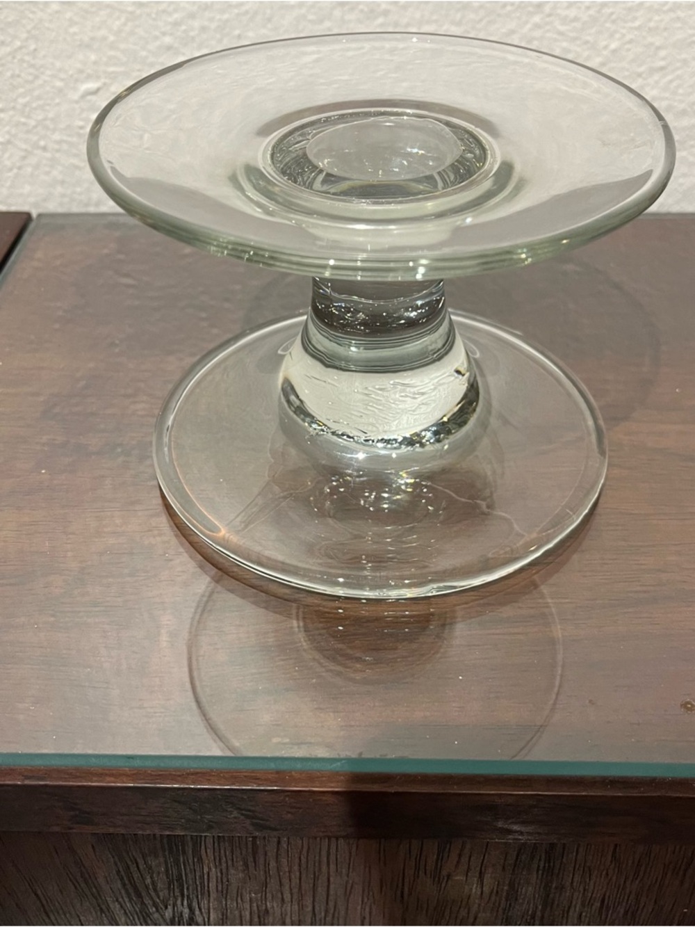 Pampered Chef Glass Trifle Pedestal Stand Candle Holder Cake Plate Display 2832